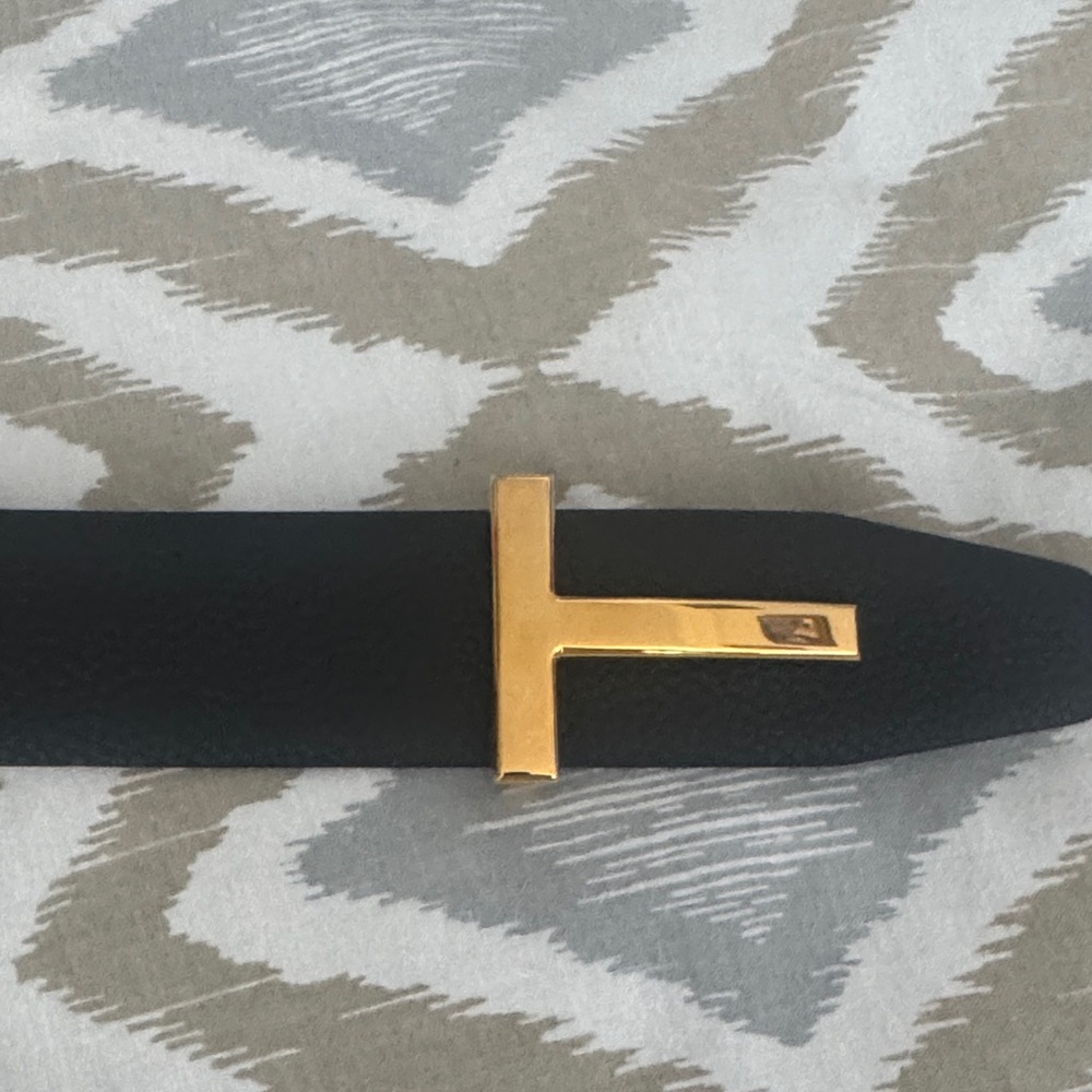 Tom ford gold buckle size 95 belt
